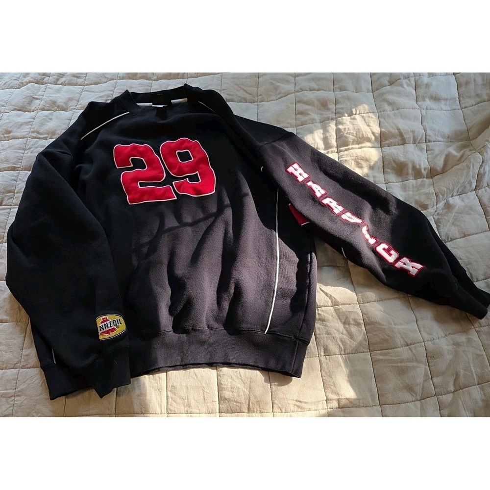 Kevin Harvick Chase Authentic NASCAR Black Pullover 29 Size Large 90s Vintage
